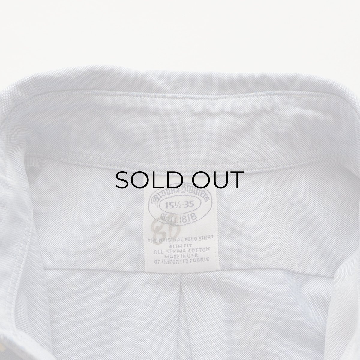 画像5: 90's Brooks Brothers SUPIMA COTTON OXFORD B/D SHIRT "MADE IN USA" (5)