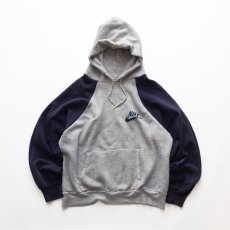 画像1: 70's NIKE LOGO PRINT 2-TONE SWEAT PULLOVER PARKA "MADE IN USA" (1)