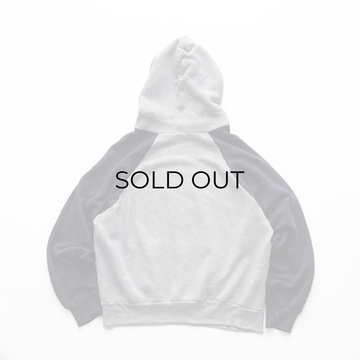 画像2: 70's NIKE LOGO PRINT 2-TONE SWEAT PULLOVER PARKA "MADE IN USA" (2)