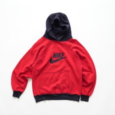 画像1: 70's NIKE LOGO PRINT 2-TONE SWEAT PULLOVER PARKA "MADE IN USA" (1)
