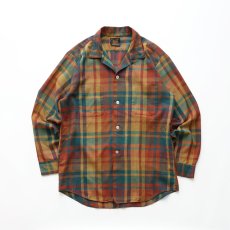 画像1: 〜70's Sears "PERMA PREST" COTTON POLYESTER CHECK LOOP COLLAR SHIRT (1)