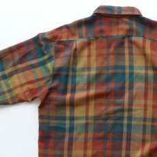 画像5: 〜70's Sears "PERMA PREST" COTTON POLYESTER CHECK LOOP COLLAR SHIRT (5)