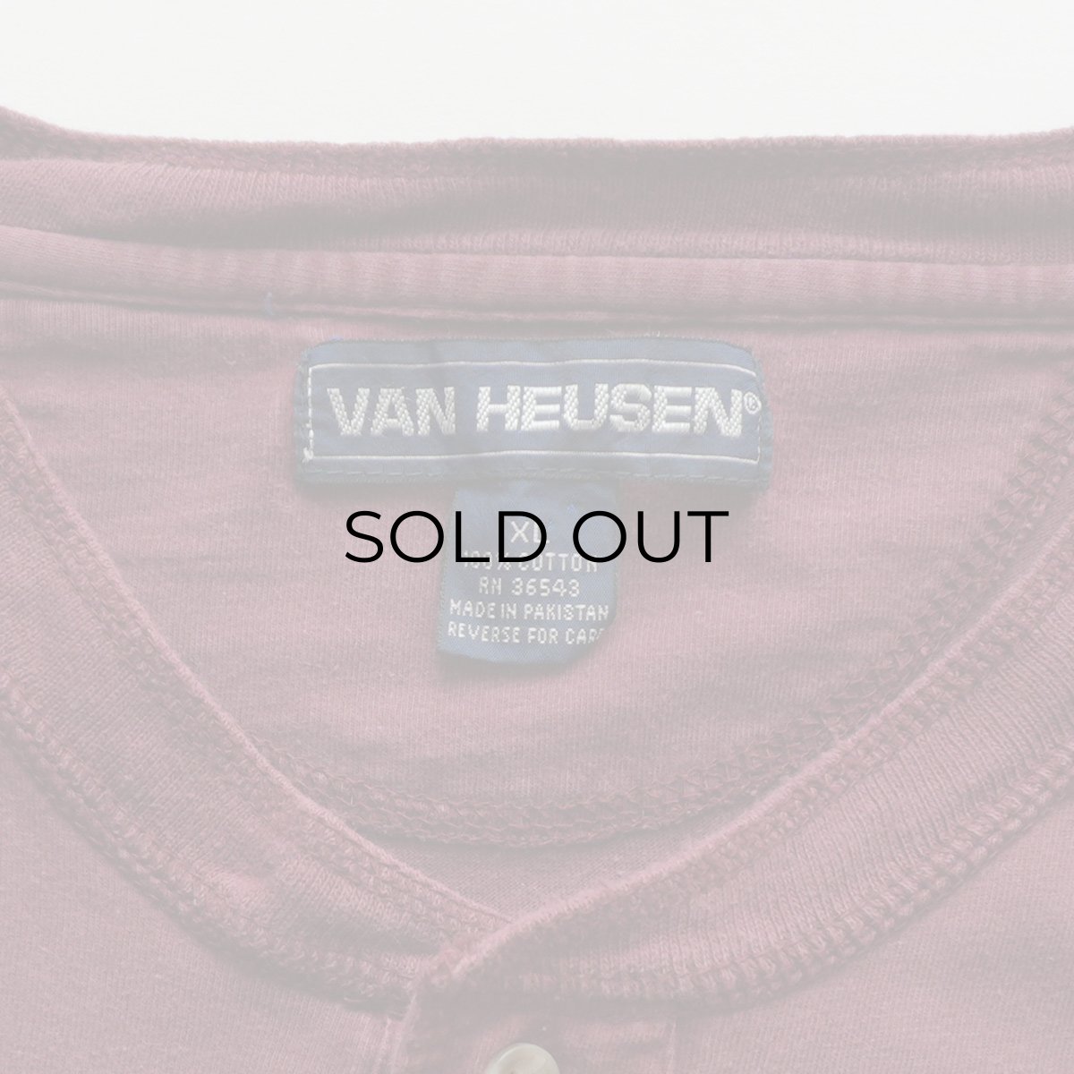 画像6: 90's VAN HEUSEN COTTON HENLEY NECK L/S TEE  (6)