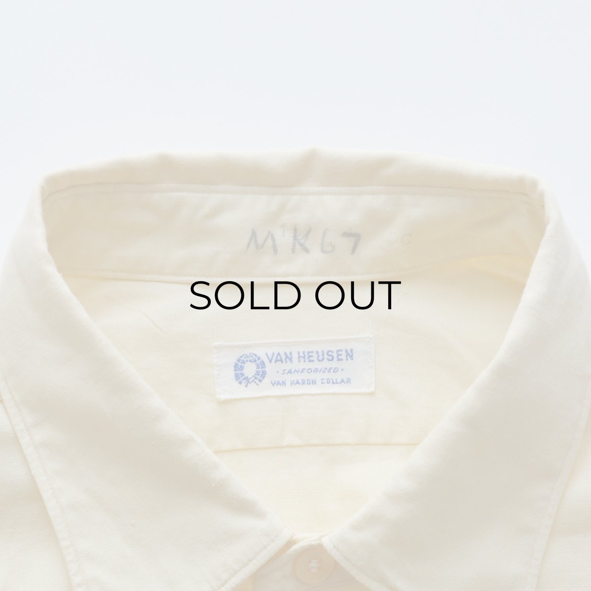 画像7: 〜60's VAN HEUSEN COTTON BROAD W-CUFFS DRESS SHIRT (7)