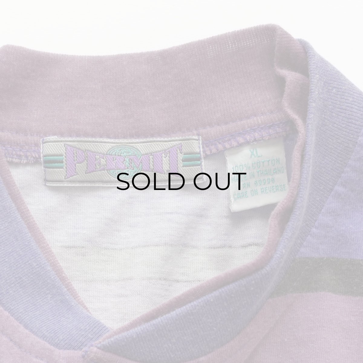 画像6: 90's PERMIT COTTON PRINT BORDER HENLEY NECK L/S TEE  (6)