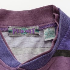 画像6: 90's PERMIT COTTON PRINT BORDER HENLEY NECK L/S TEE  (6)