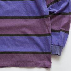 画像4: 90's PERMIT COTTON PRINT BORDER HENLEY NECK L/S TEE  (4)