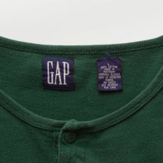 画像6: 90's GAP COTTON PRINT HENLEY NECK BASEBALL UNDER style L/S TEE (6)