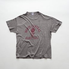 画像1: 80's RUSSELL PRINT S/S TEE "NORTH CENTRAL BASKETBALL" "MADE IN USA" (1)