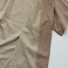 画像12: 40's Pilgrim "NOBILITY" COTTON PRINT HOUNDSTOOTH CHECK S/S OPEN COLLAR BOX SHIRT (12)