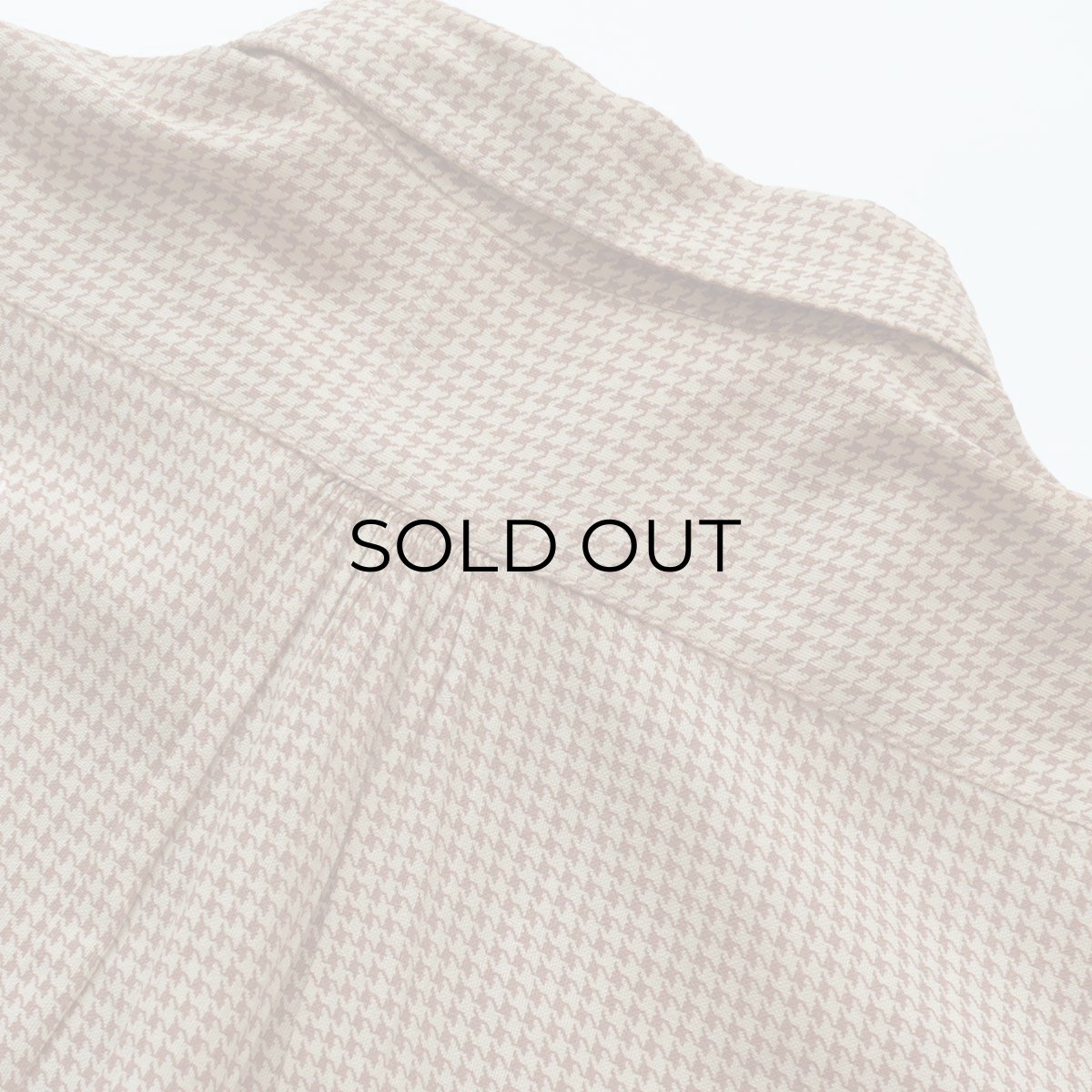 画像7: 40's Pilgrim "NOBILITY" COTTON PRINT HOUNDSTOOTH CHECK S/S OPEN COLLAR BOX SHIRT (7)