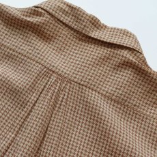 画像7: 40's Pilgrim "NOBILITY" COTTON PRINT HOUNDSTOOTH CHECK S/S OPEN COLLAR BOX SHIRT (7)