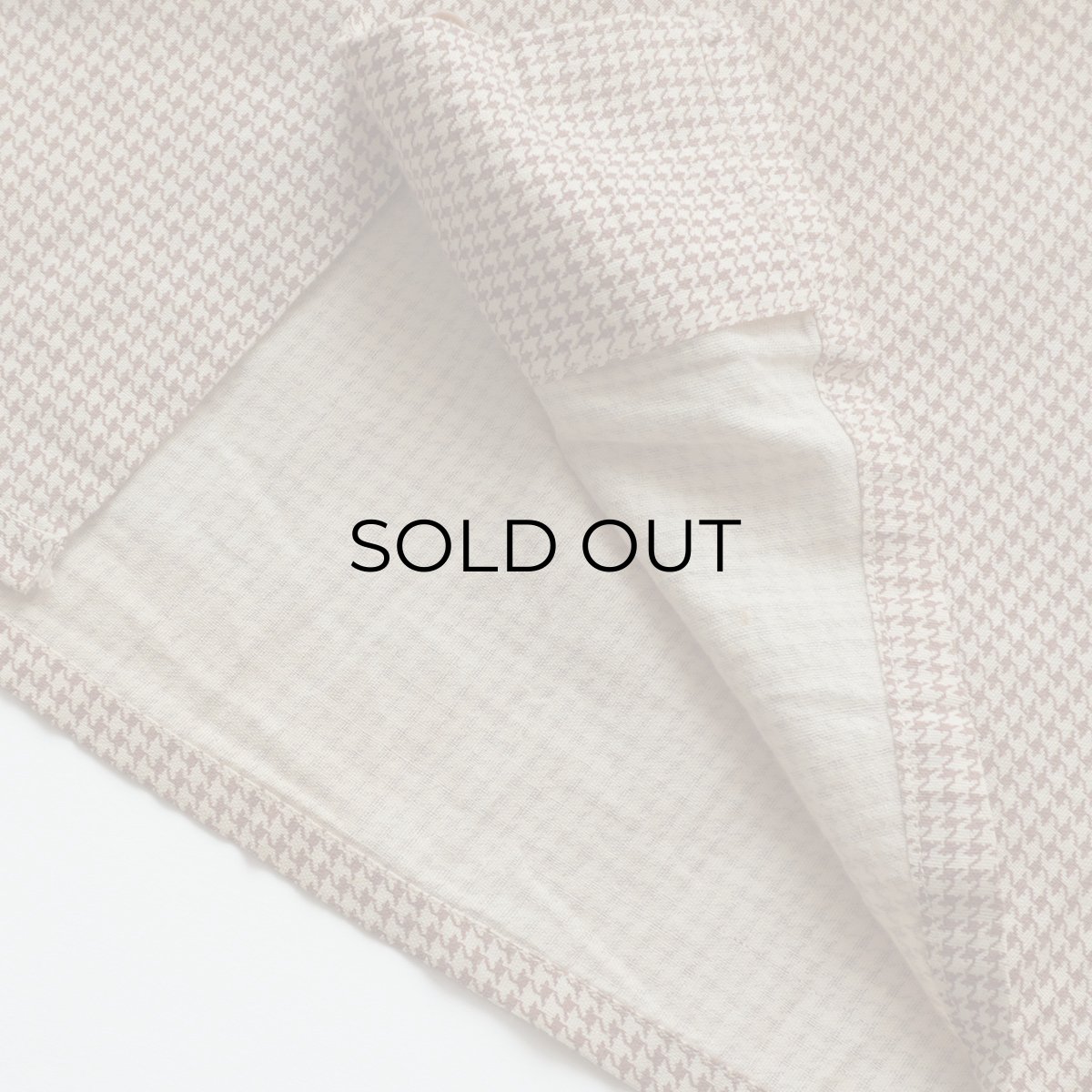 画像8: 40's Pilgrim "NOBILITY" COTTON PRINT HOUNDSTOOTH CHECK S/S OPEN COLLAR BOX SHIRT (8)