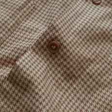 画像6: 40's Pilgrim "NOBILITY" COTTON PRINT HOUNDSTOOTH CHECK S/S OPEN COLLAR BOX SHIRT (6)