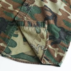 画像7: 〜80's FIVE BROTHER COTTON POLYESTER PRINT WOODLAND CAMOUFLAGE FLANNEL SHIRT "MADE IN USA" (7)