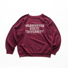 画像1: 70's UNKNOWN BRAND PRINT CREW NECK SWEAT "WASHIGTON STATE UNIVERSITY" (1)