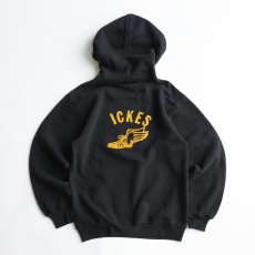 画像2: 〜90's SUPER WEIGHTS by RUSSELL BACK PRINT BLACK SWEAT PULLOVER PARKA "ICKES" "MADE IN USA" (2)