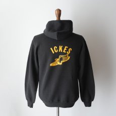 画像8: 〜90's SUPER WEIGHTS by RUSSELL BACK PRINT BLACK SWEAT PULLOVER PARKA "ICKES" "MADE IN USA" (8)