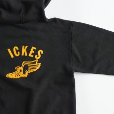画像3: 〜90's SUPER WEIGHTS by RUSSELL BACK PRINT BLACK SWEAT PULLOVER PARKA "ICKES" "MADE IN USA" (3)