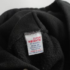 画像5: 〜90's SUPER WEIGHTS by RUSSELL BACK PRINT BLACK SWEAT PULLOVER PARKA "ICKES" "MADE IN USA" (5)