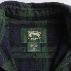 画像5: 〜00's Stillwater Supply Co. COTTON BLACKWATCH CHECK HEAVY FLANNEL SHIRT (5)