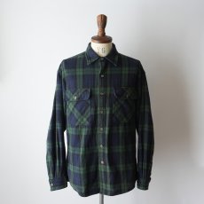 画像7: 〜00's Stillwater Supply Co. COTTON BLACKWATCH CHECK HEAVY FLANNEL SHIRT (7)