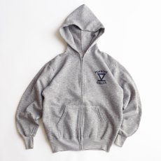 画像1: 80's UNKNOWN BRAND PRINT SWEAT ZIP PARKA "PORSCHE RALLYE" (1)