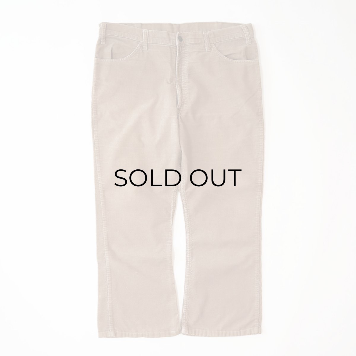 画像2: OLD LEVI'S 646 CORDUROY FLARE PANTS 【Beige  W38 程度】 (2)
