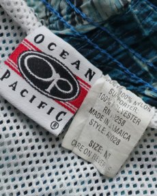 画像9: 〜00's OCEAN PACIFIC NYLON ALL OVER PATTERN SWIM SHORTS (9)