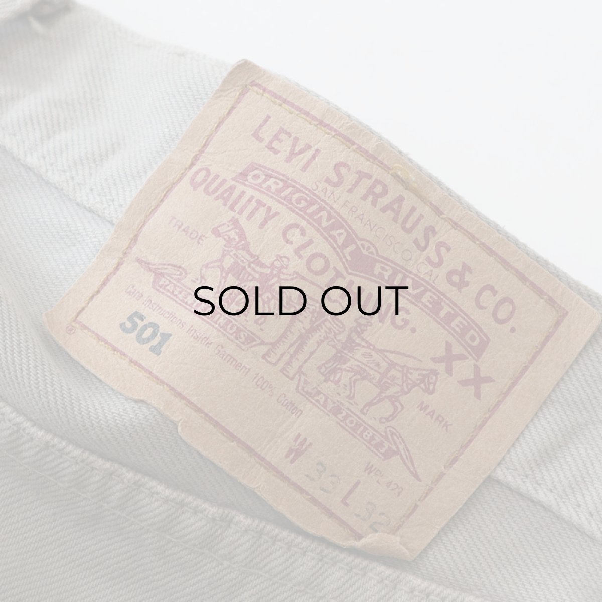 画像8: LEVI'S 501 OVER DYED DENIM PANTS "made in USA" 【Gray  W33 程度】 (8)