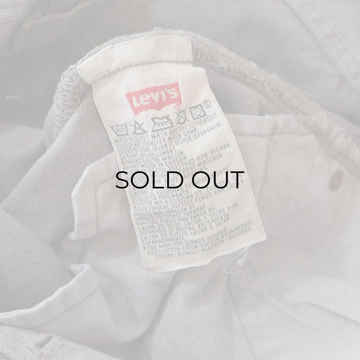 画像9: LEVI'S 501 OVER DYED DENIM PANTS "made in USA" 【Gray Beige  W31 程度】 (9)