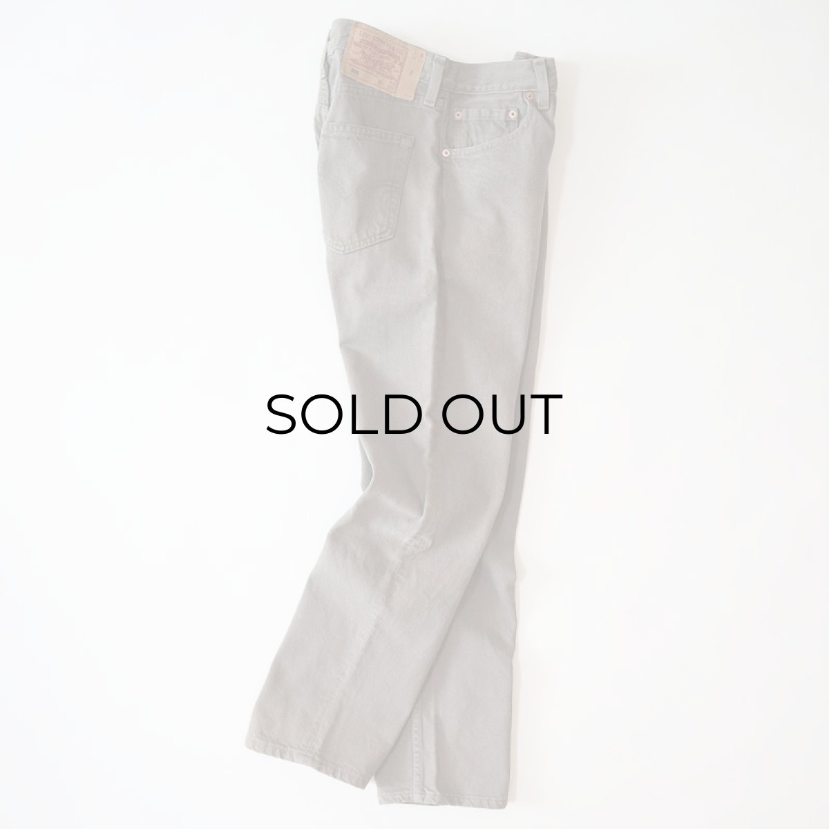 画像2: LEVI'S 501 OVER DYED DENIM PANTS "made in USA" 【Gray Beige  W31 程度】 (2)