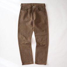 画像2: LEVI'S 501 OVER DYED DENIM PANTS "made in USA" 【Brown  W30 程度】 (2)