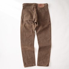 画像4: LEVI'S 501 OVER DYED DENIM PANTS "made in USA" 【Brown  W30 程度】 (4)