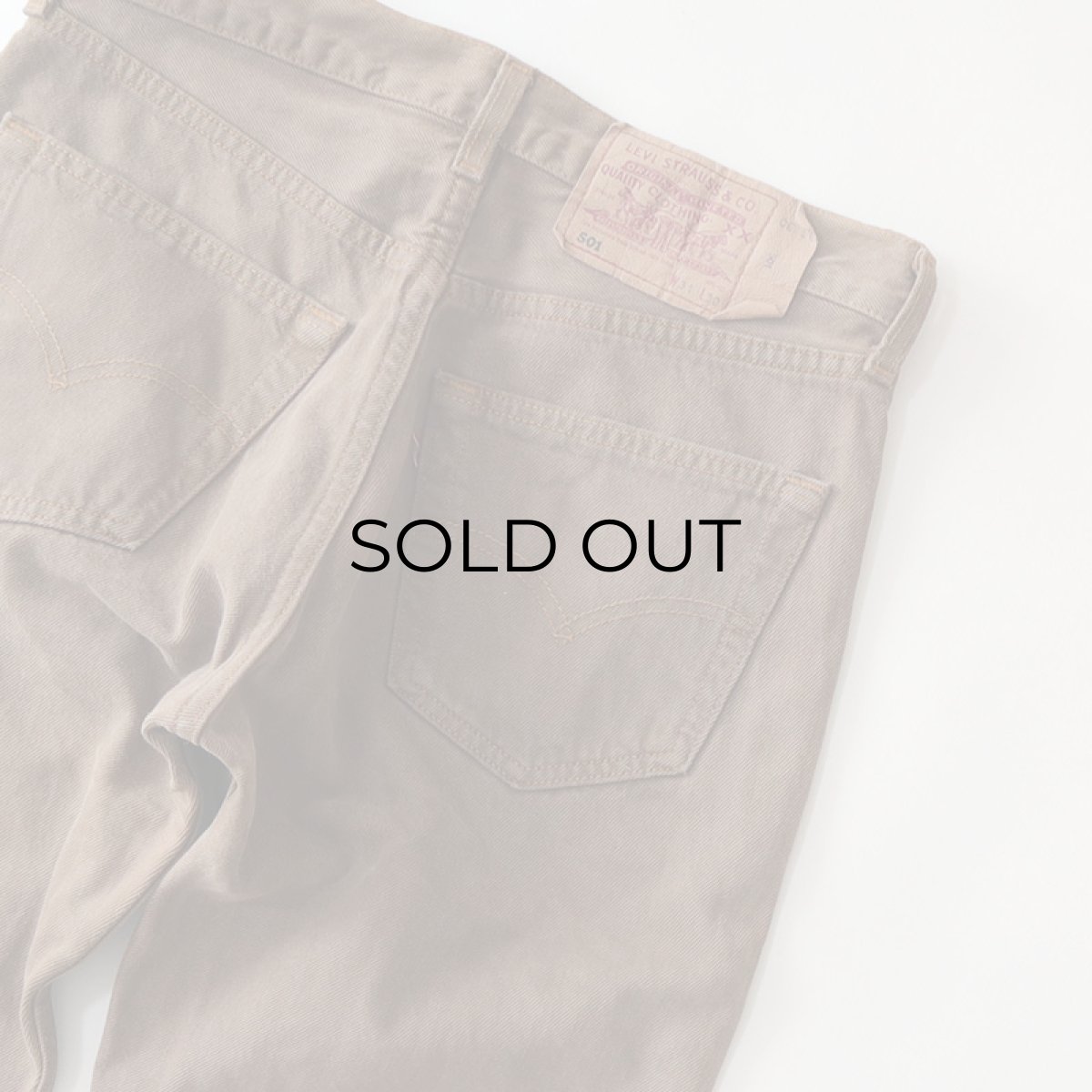 画像7: LEVI'S 501 OVER DYED DENIM PANTS "made in USA" 【Brown  W30 程度】 (7)