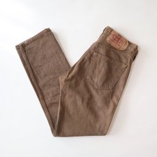 画像1: LEVI'S 501 OVER DYED DENIM PANTS "made in USA" 【Brown  W30 程度】 (1)