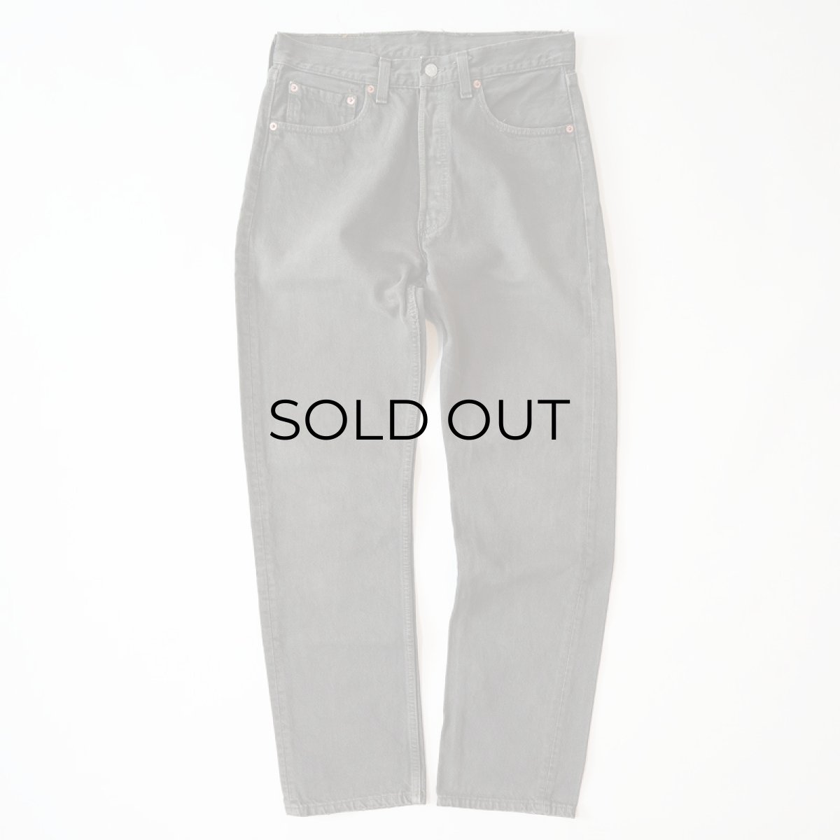 画像2: LEVI'S 501 OVER DYED DENIM PANTS "made in USA" 【Olive Charcoal  W31 程度】 (2)