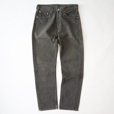 画像2: LEVI'S 501 OVER DYED DENIM PANTS "made in USA" 【Olive Charcoal  W31 程度】 (2)