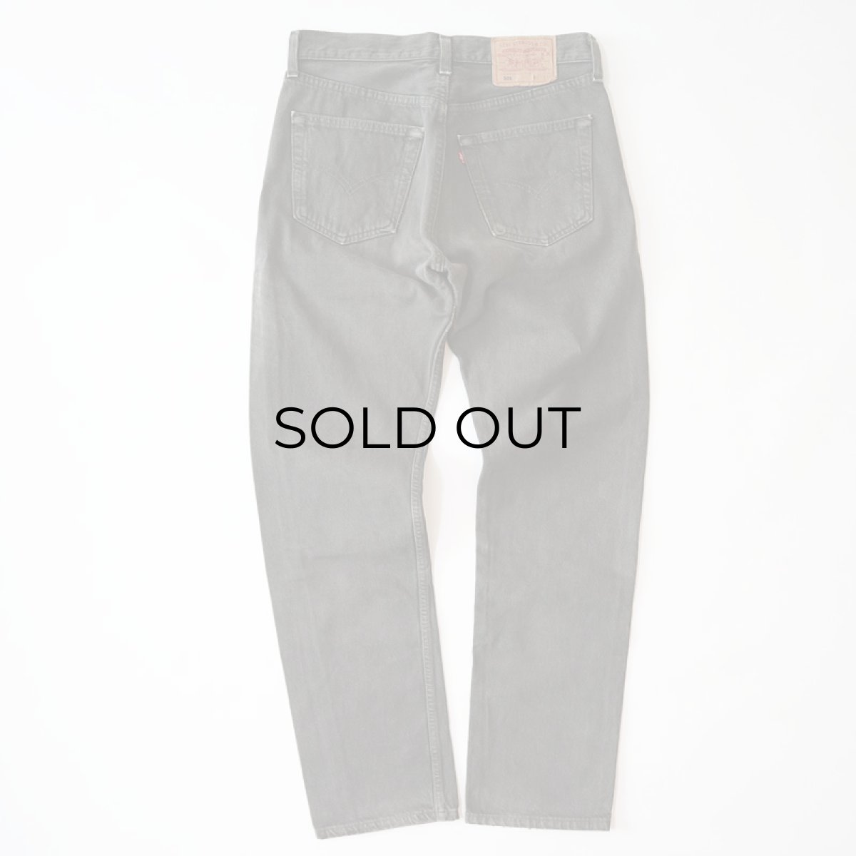 画像4: LEVI'S 501 OVER DYED DENIM PANTS "made in USA" 【Olive Charcoal  W31 程度】 (4)