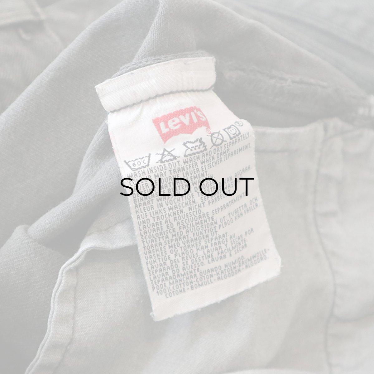画像10: LEVI'S 501 OVER DYED DENIM PANTS "made in USA" 【Olive Charcoal  W31 程度】 (10)
