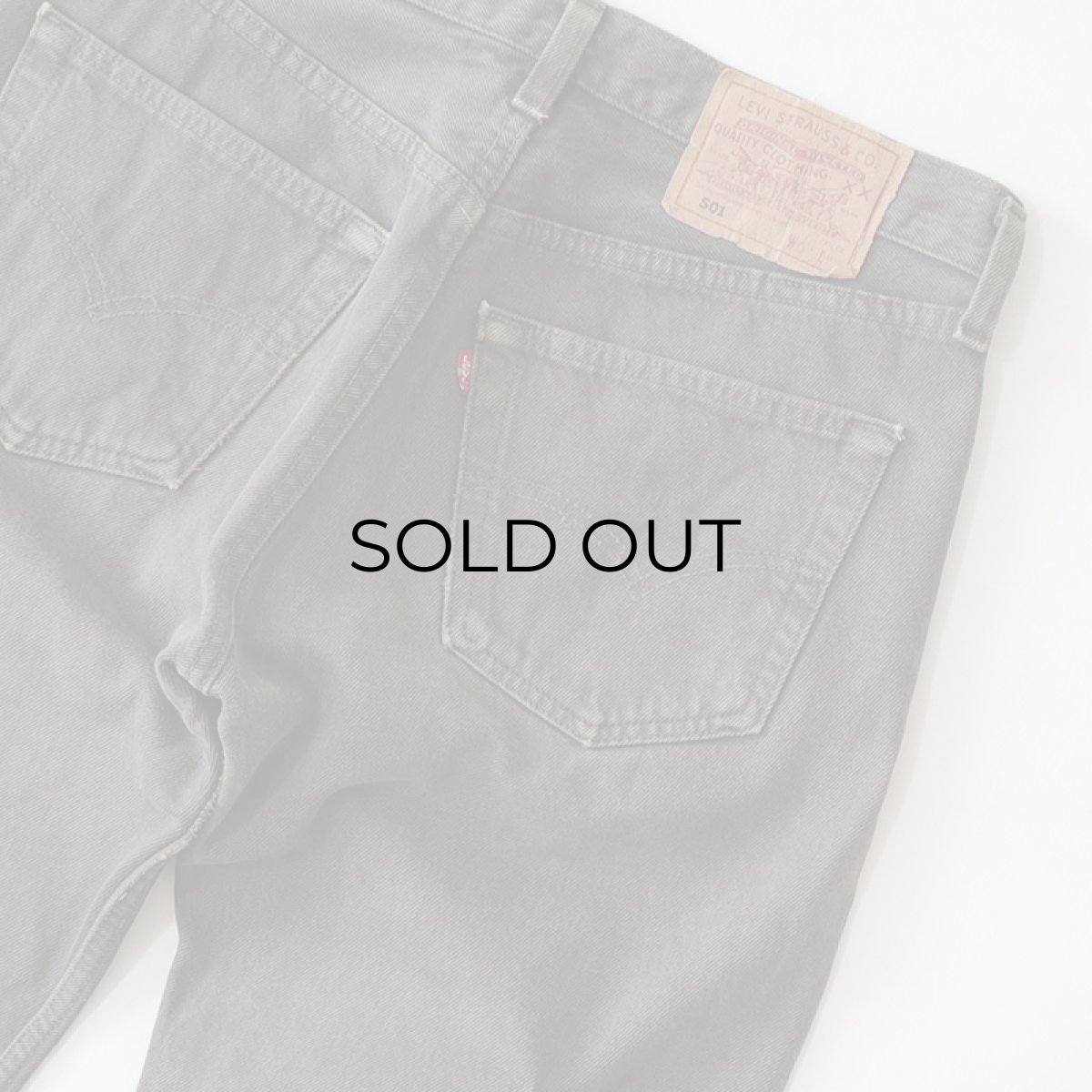 画像7: LEVI'S 501 OVER DYED DENIM PANTS "made in USA" 【Olive Charcoal  W31 程度】 (7)