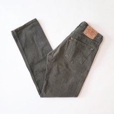 画像1: LEVI'S 501 OVER DYED DENIM PANTS "made in USA" 【Olive Charcoal  W31 程度】 (1)