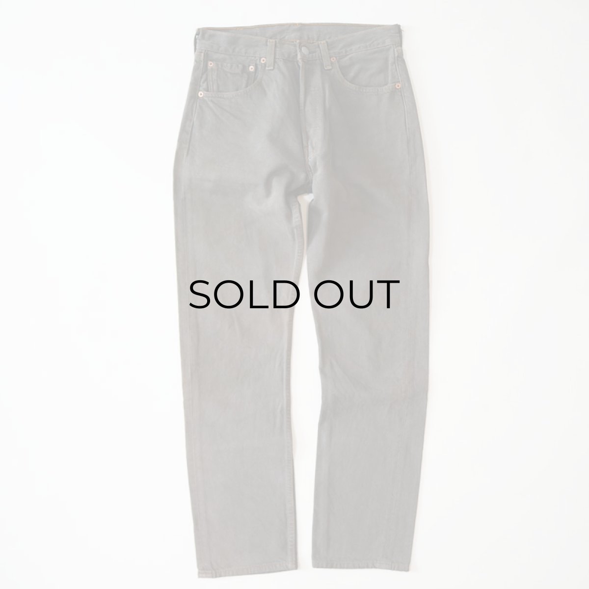 画像2: LEVI'S 501 OVER DYED DENIM PANTS "made in USA" 【Charcoal  W31 程度】 (2)