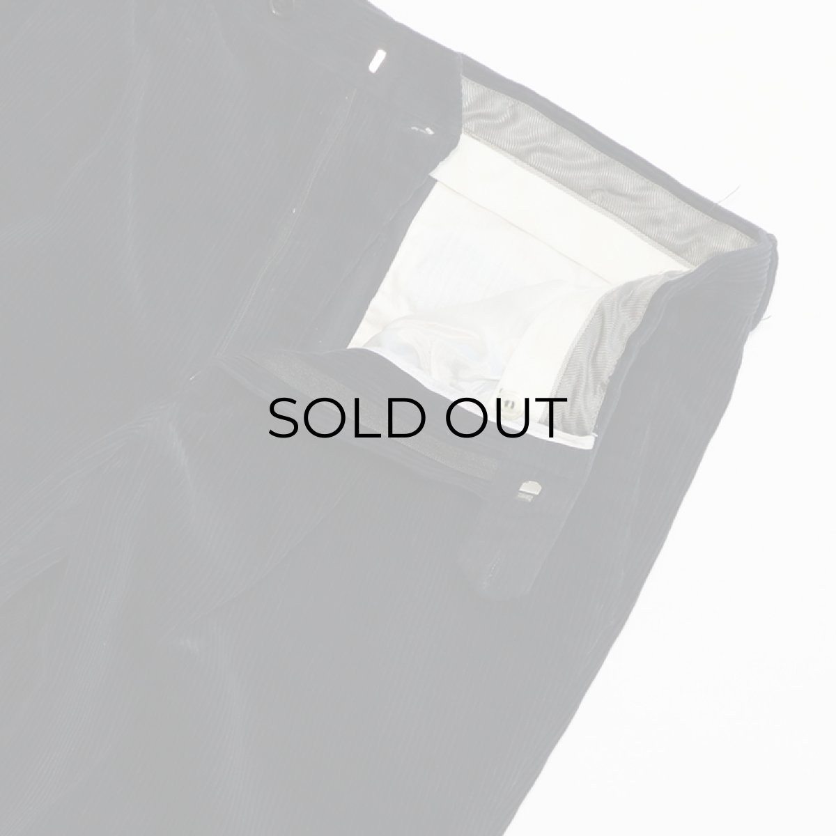 画像3: UNKNOWN BRAND COTTON WIDE WALE CORDUROY TUCK PANTS "MADE IN ITALY" 【W33 程度】 (3)