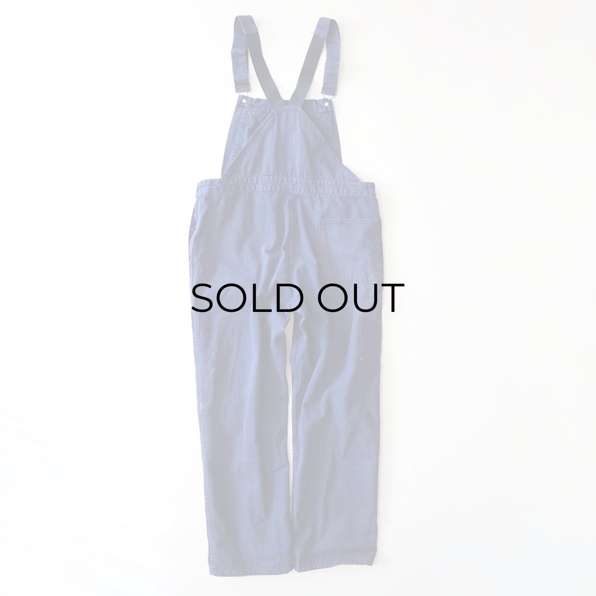 画像2: OLD GERMAN MILITARY COTTON HERRINGBONE TWILL OVERALL (2)