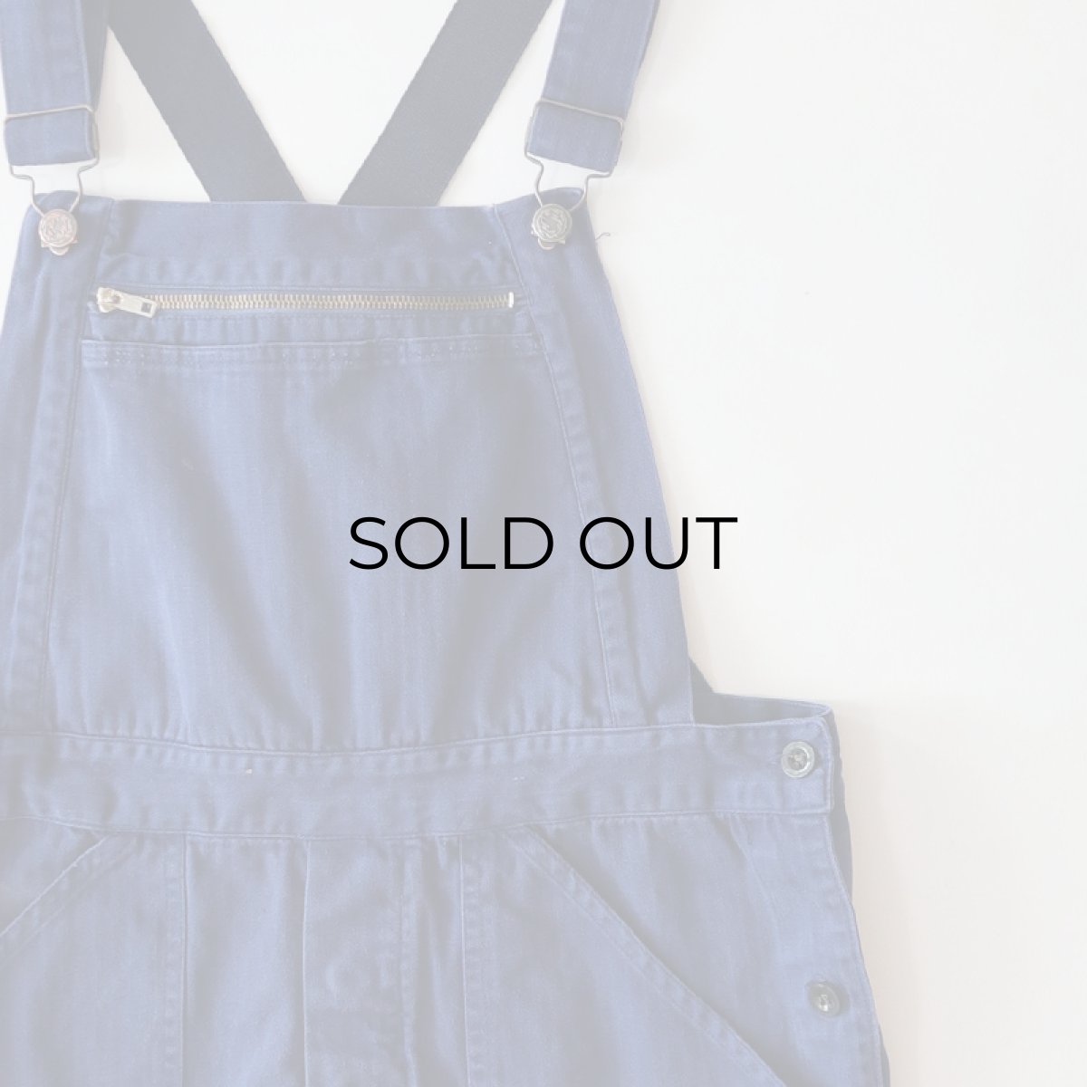 画像3: OLD GERMAN MILITARY COTTON HERRINGBONE TWILL OVERALL (3)