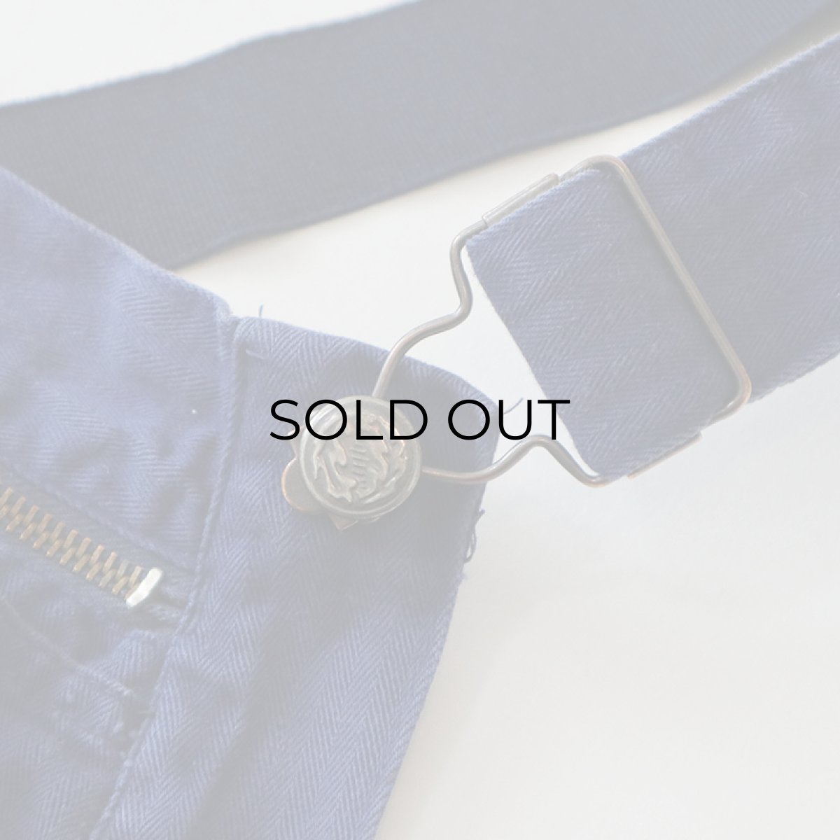 画像8: OLD GERMAN MILITARY COTTON HERRINGBONE TWILL OVERALL (8)