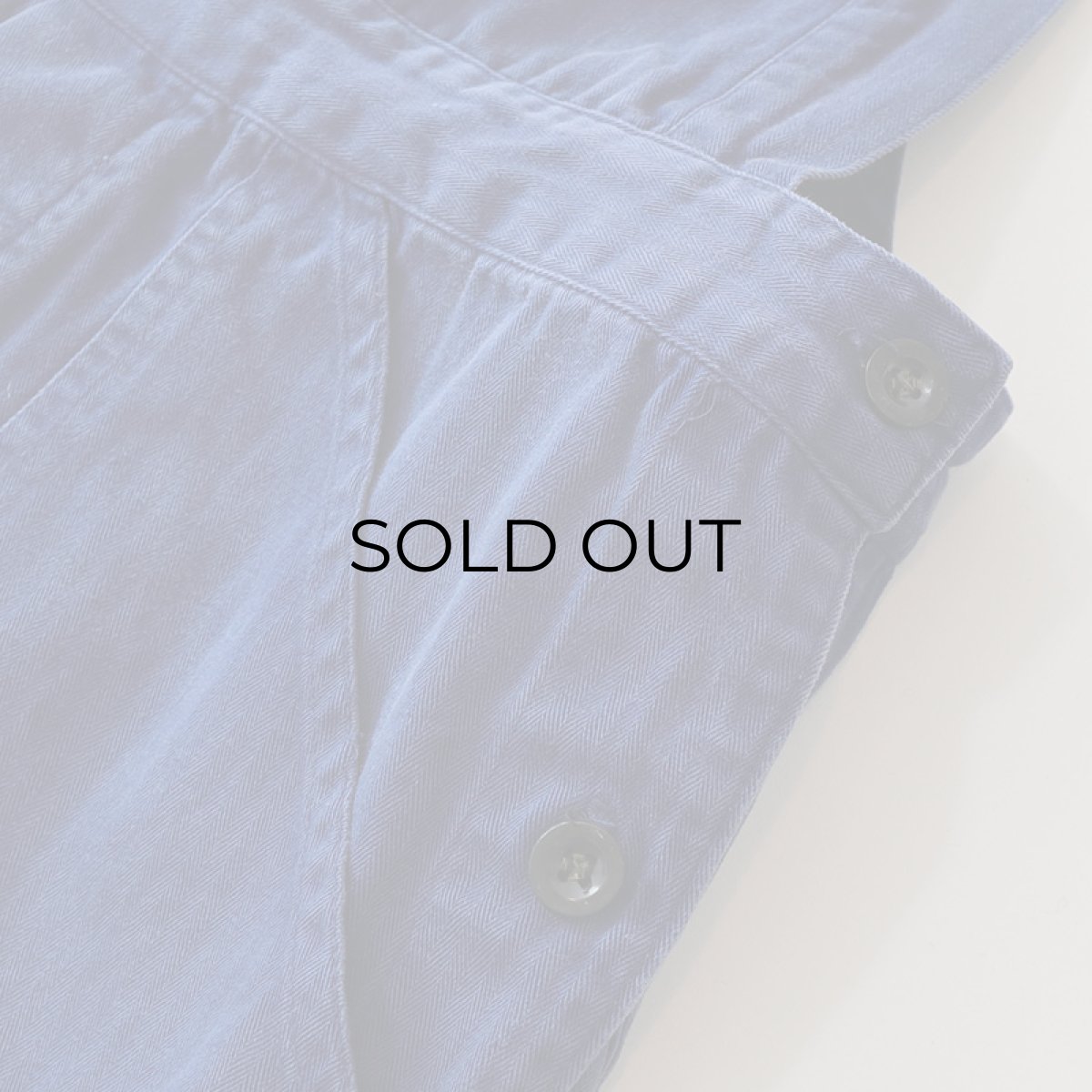 画像5: OLD GERMAN MILITARY COTTON HERRINGBONE TWILL OVERALL (5)