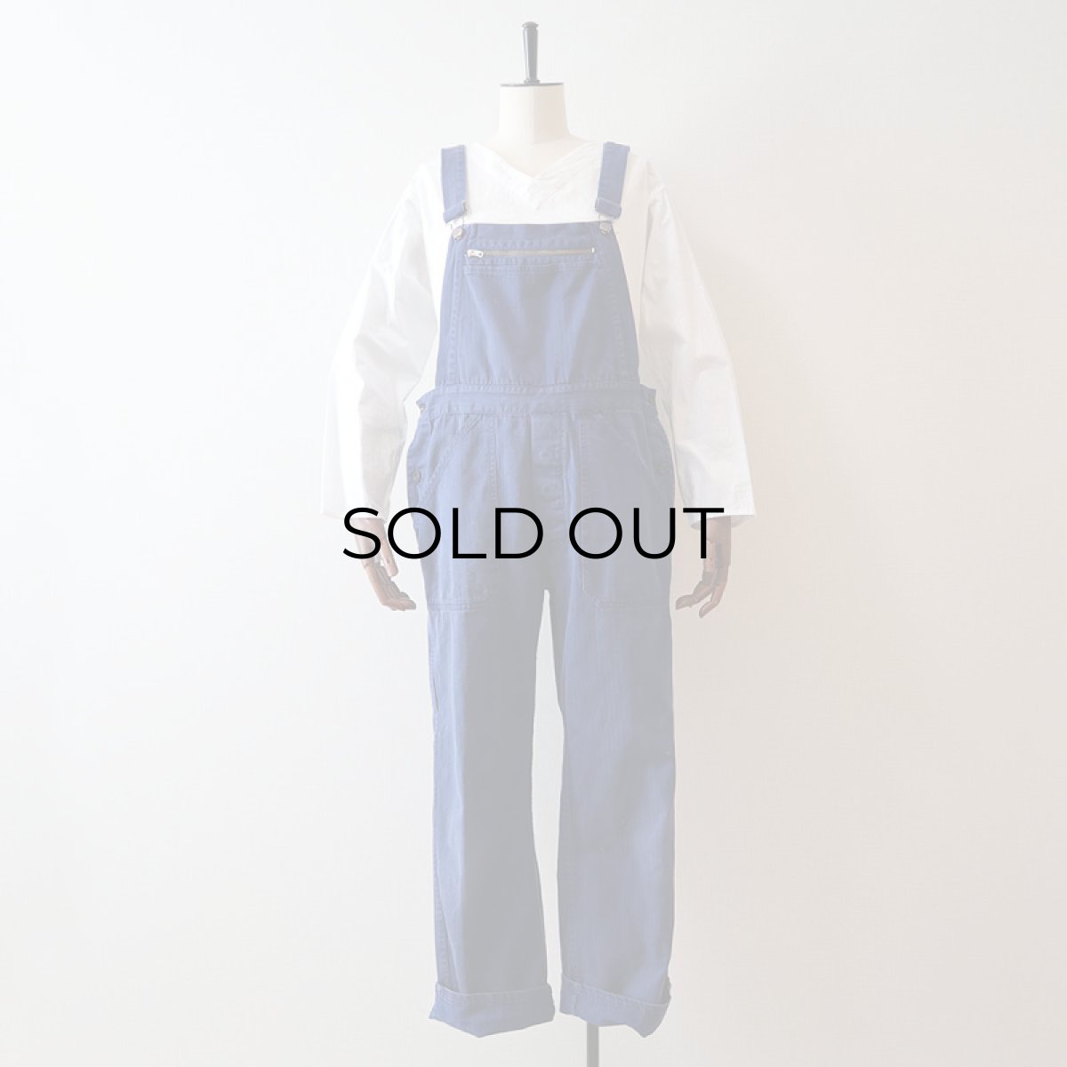 画像11: OLD GERMAN MILITARY COTTON HERRINGBONE TWILL OVERALL (11)