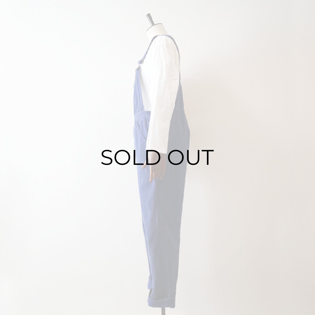 画像12: OLD GERMAN MILITARY COTTON HERRINGBONE TWILL OVERALL (12)